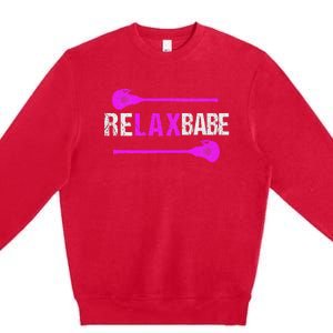 Lacrosse Relax Babe Premium Crewneck Sweatshirt