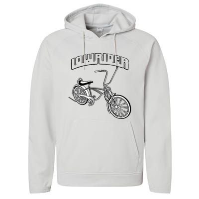 Low Rider Bicycle Chicano Cholo Lowrider Bike Performance Fleece Hoodie