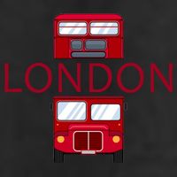 London Red Bus 7 Panel Mesh Trucker Snapback Hat