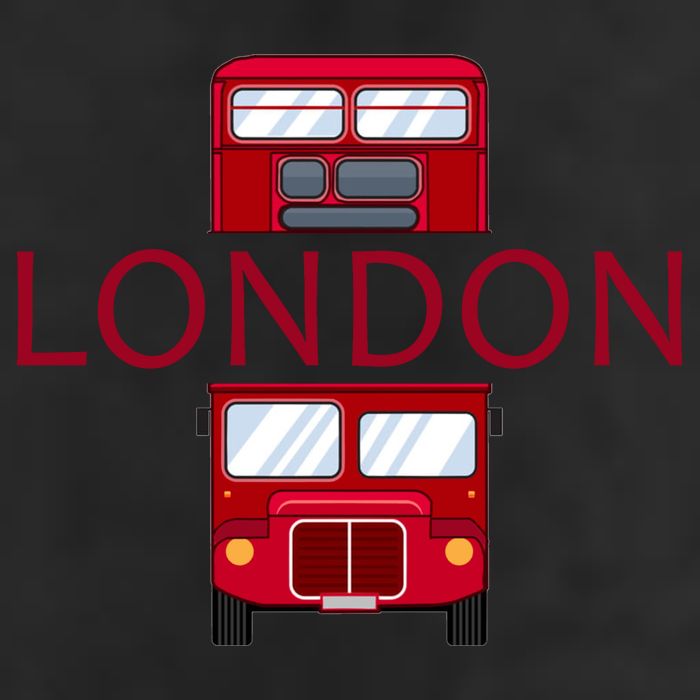 London Red Bus 7 Panel Mesh Trucker Snapback Hat