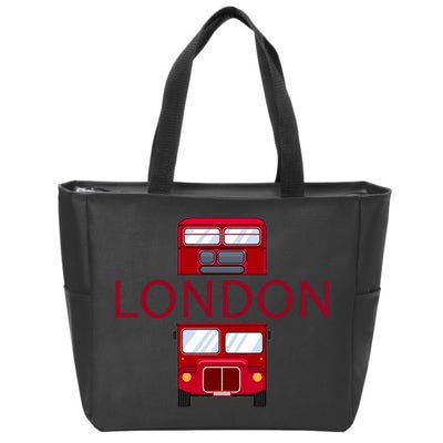 London Red Bus Zip Tote Bag
