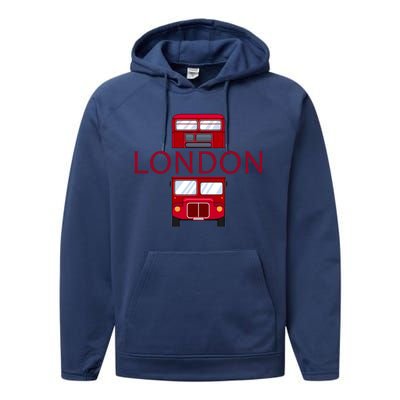 London Red Bus Performance Fleece Hoodie