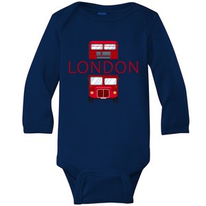 London Red Bus Baby Long Sleeve Bodysuit