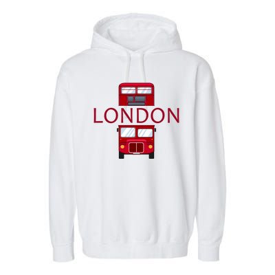 London Red Bus Garment-Dyed Fleece Hoodie