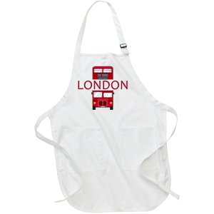 London Red Bus Full-Length Apron With Pockets