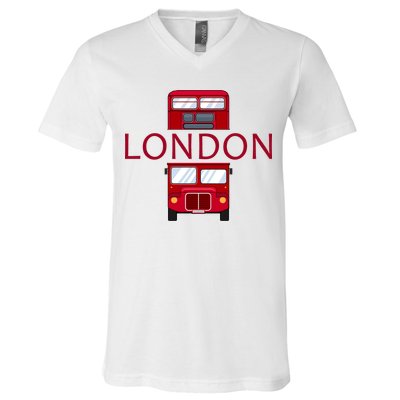 London Red Bus V-Neck T-Shirt