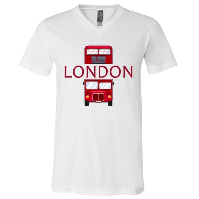 London Red Bus V-Neck T-Shirt