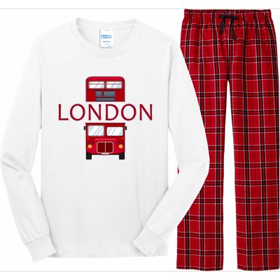 London Red Bus Long Sleeve Pajama Set