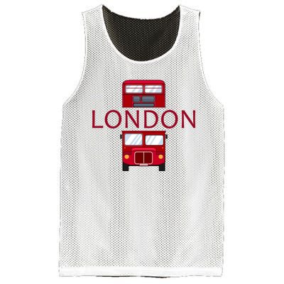 London Red Bus Mesh Reversible Basketball Jersey Tank