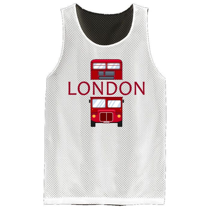 London Red Bus Mesh Reversible Basketball Jersey Tank