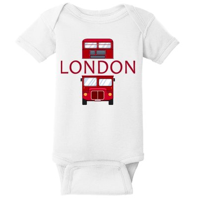 London Red Bus Baby Bodysuit