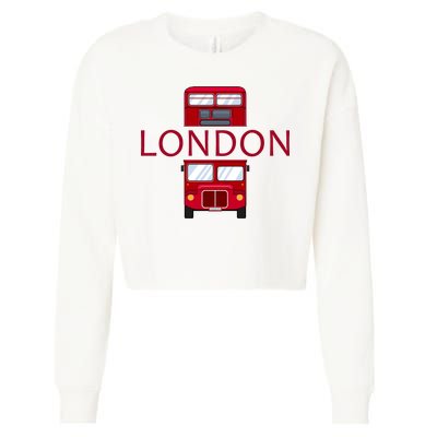 London Red Bus Cropped Pullover Crew
