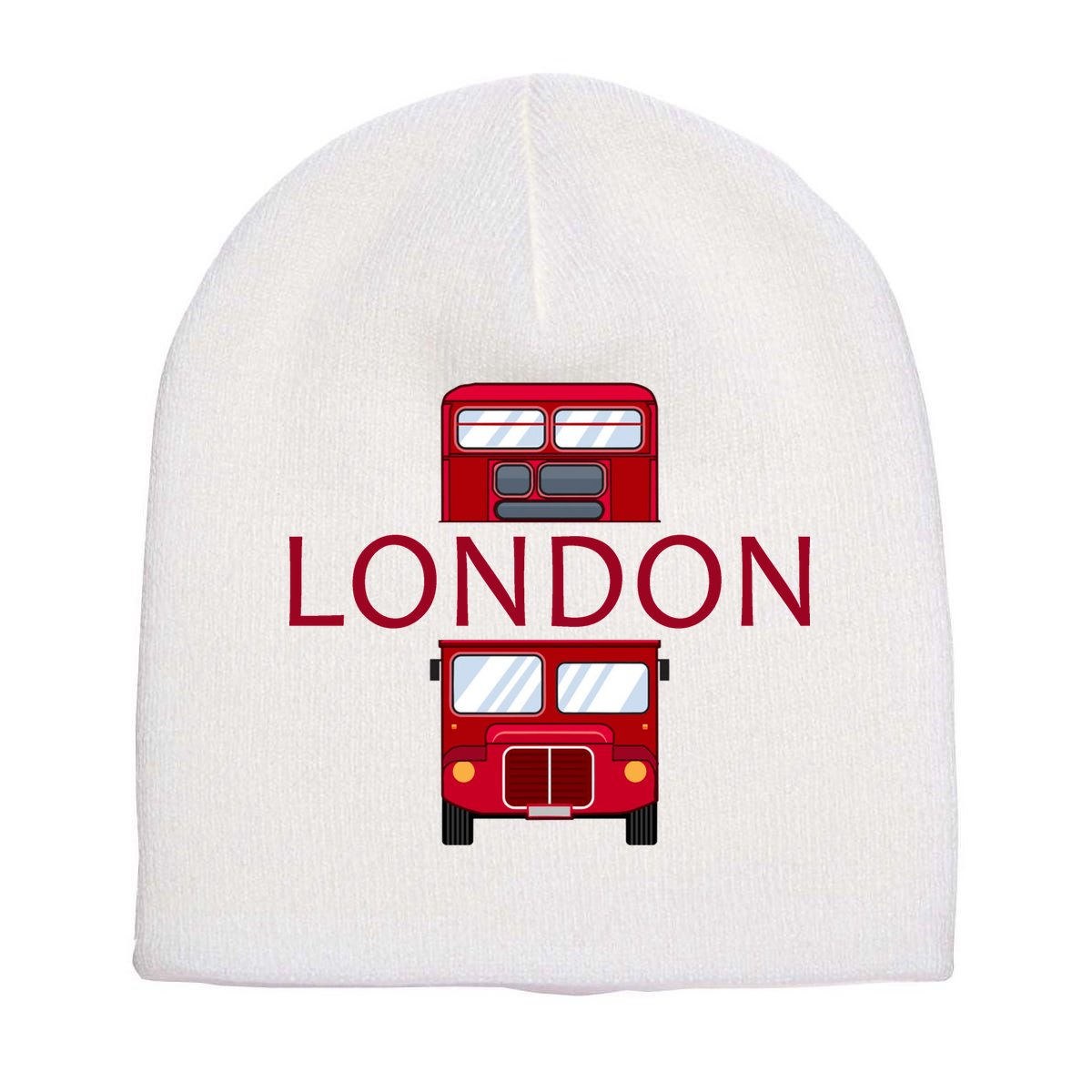 London Red Bus Short Acrylic Beanie