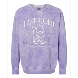 Last Rodeo Bachelorette Colorblast Crewneck Sweatshirt