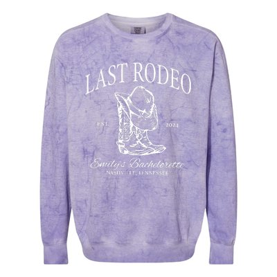 Last Rodeo Bachelorette Colorblast Crewneck Sweatshirt