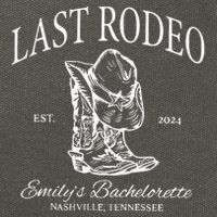 Last Rodeo Bachelorette Cotton Canvas Backpack