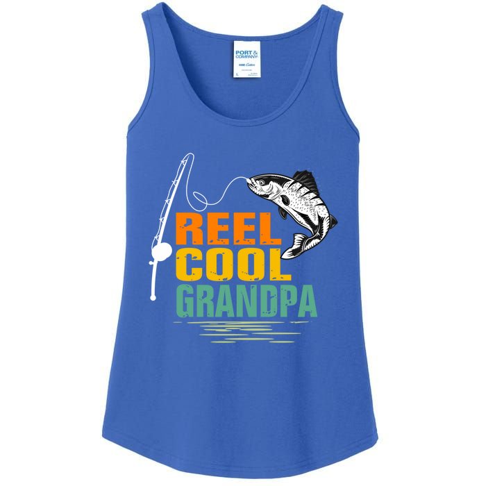 Lover Reel Cool Grandpa Grandfather Humor Funny Fishing Cute Gift Ladies Essential Tank