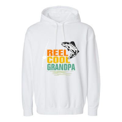 Lover Reel Cool Grandpa Grandfather Humor Funny Fishing Cute Gift Garment-Dyed Fleece Hoodie