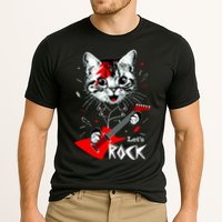 Lets Rock Cat Rock Band Guitar Rock And Roll Cooling Performance Crew T-Shirt