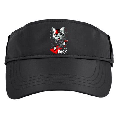 Lets Rock Cat Rock Band Guitar Rock And Roll Adult Drive Performance Visor