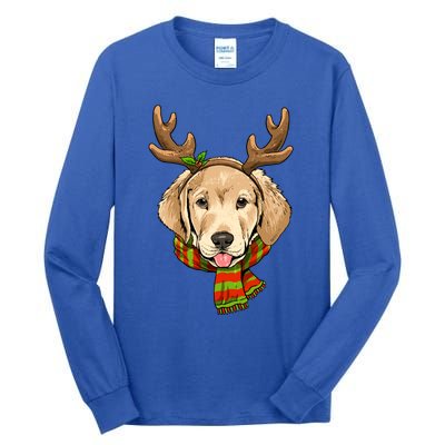 Labrador Retriever Christmas Reindeer Antlers Dog Xmas Gift Tall Long Sleeve T-Shirt