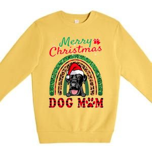 Labrador Retriever Christmas Santa Dog Mom Boho Rainbow Xmas Gift Premium Crewneck Sweatshirt