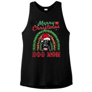 Labrador Retriever Christmas Santa Dog Mom Boho Rainbow Xmas Gift Ladies PosiCharge Tri-Blend Wicking Tank