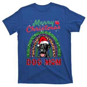 Labrador Retriever Christmas Santa Dog Mom Boho Rainbow Xmas Gift T-Shirt