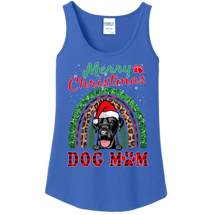 Labrador Retriever Christmas Santa Dog Mom Boho Rainbow Xmas Gift Ladies Essential Tank