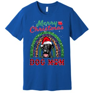 Labrador Retriever Christmas Santa Dog Mom Boho Rainbow Xmas Gift Premium T-Shirt