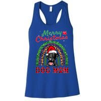 Labrador Retriever Christmas Santa Dog Mom Boho Rainbow Xmas Gift Women's Racerback Tank