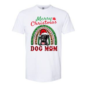 Labrador Retriever Christmas Santa Dog Mom Boho Rainbow Xmas Gift Softstyle CVC T-Shirt