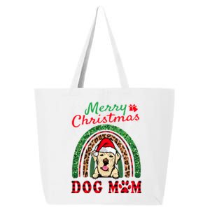 Labrador Retriever Christmas Santa Hat Dog Mom Rainbow Xmas Gift 25L Jumbo Tote