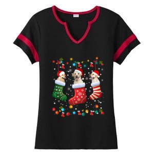 Labrador Retriever Christmas Socks Funny Xmas Dog Lover Cool Gift Ladies Halftime Notch Neck Tee