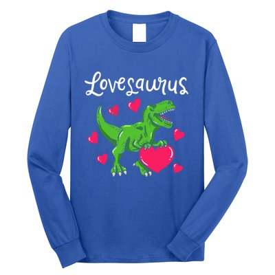 Lovesaurus Rex Cute Valentine's Day Dinosaur Tfunny Giftrex Costume Gift Long Sleeve Shirt