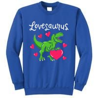 Lovesaurus Rex Cute Valentine's Day Dinosaur Tfunny Giftrex Costume Gift Sweatshirt