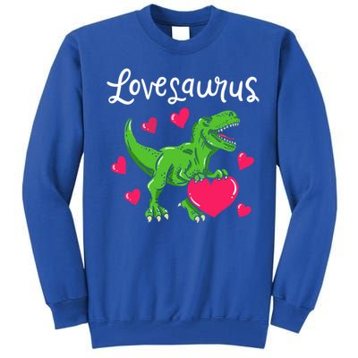 Lovesaurus Rex Cute Valentine's Day Dinosaur Tfunny Giftrex Costume Gift Tall Sweatshirt