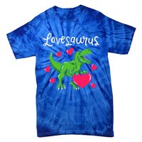 Lovesaurus Rex Cute Valentine's Day Dinosaur Tfunny Giftrex Costume Gift Tie-Dye T-Shirt