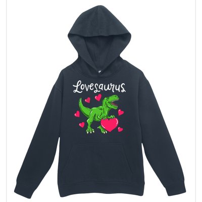 Lovesaurus Rex Cute Valentine's Day Dinosaur Tfunny Giftrex Costume Gift Urban Pullover Hoodie