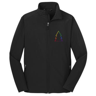 Lgbtq Rainbow Christmas Tree Minimalism Xmas Gay Lesbian Gift Core Soft Shell Jacket