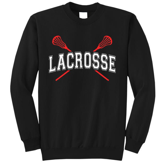 Lacrosse Red Crossed Sticks Sweatshirt