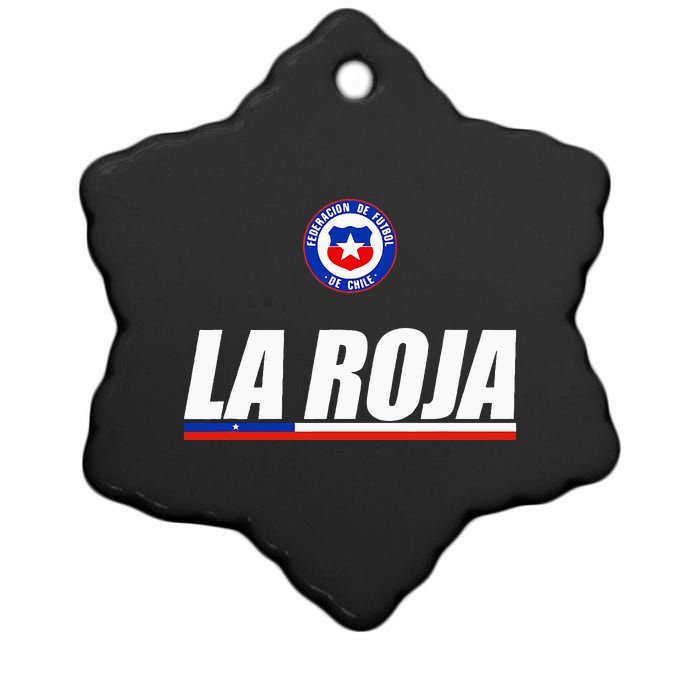 La Roja Chilean Futbol Camiseta Republic Of Chile Soccer Fan Ceramic Star Ornament