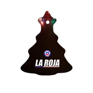 La Roja Chilean Futbol Camiseta Republic Of Chile Soccer Fan Ceramic Tree Ornament