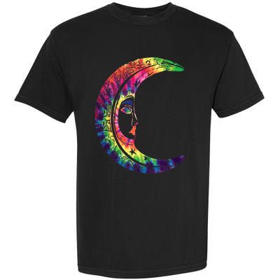 Lgbtq Rainbow Crescent Moon Pride Month Garment-Dyed Heavyweight T-Shirt