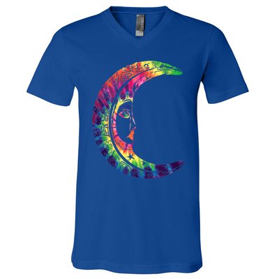 Lgbtq Rainbow Crescent Moon Pride Month V-Neck T-Shirt