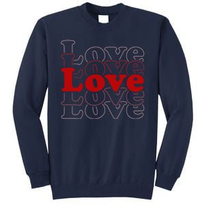 Love Retro Cute Gift Tall Sweatshirt