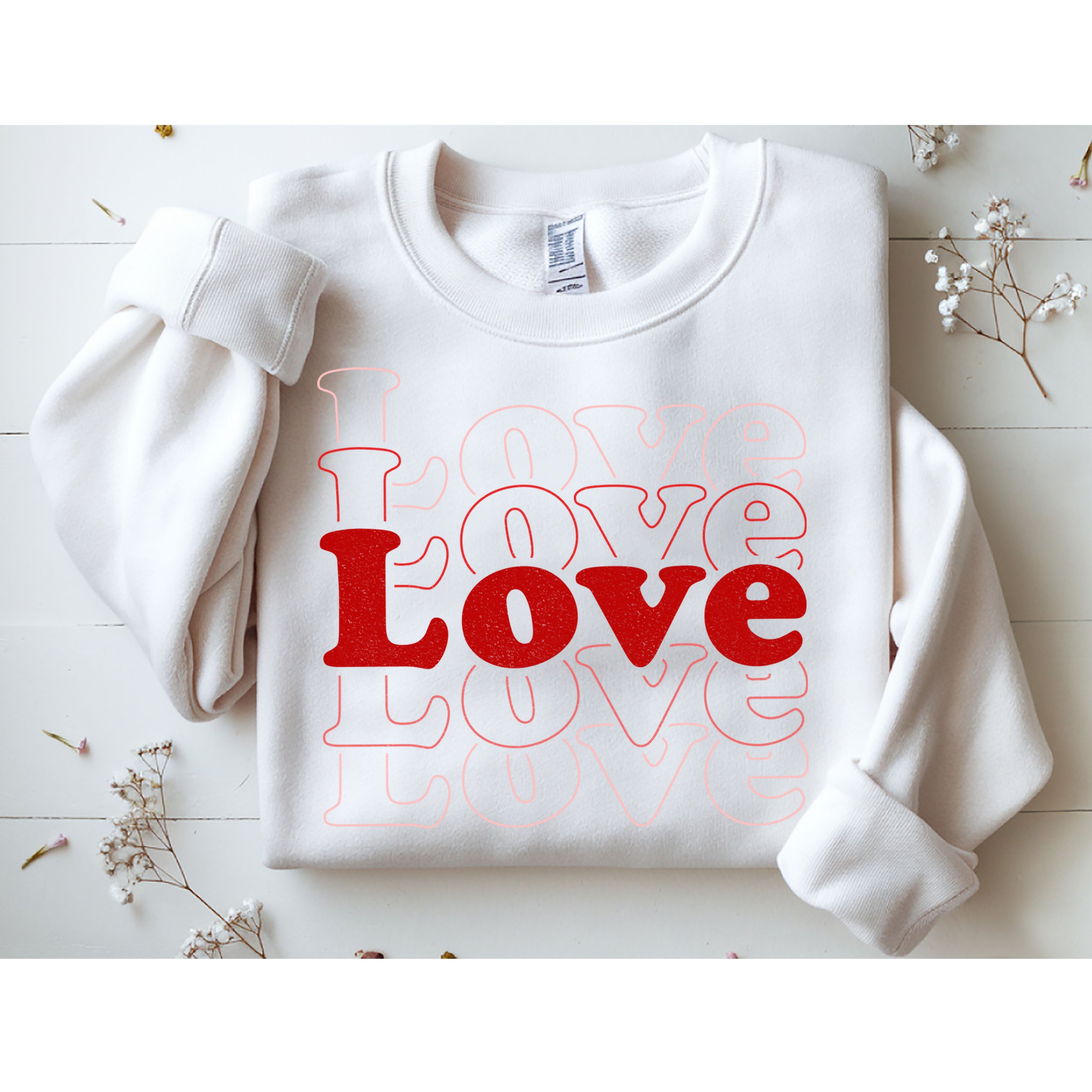 Love Retro Cute Gift Sweatshirt