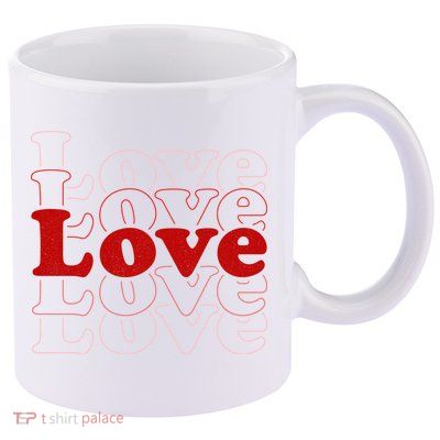 Love Retro Cute Gift 11oz C Handle Ceramic Mug