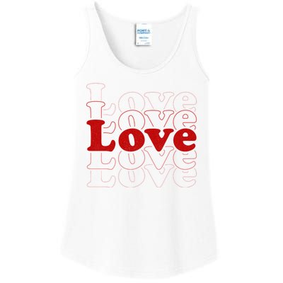 Love Retro Cute Gift Ladies Essential Tank