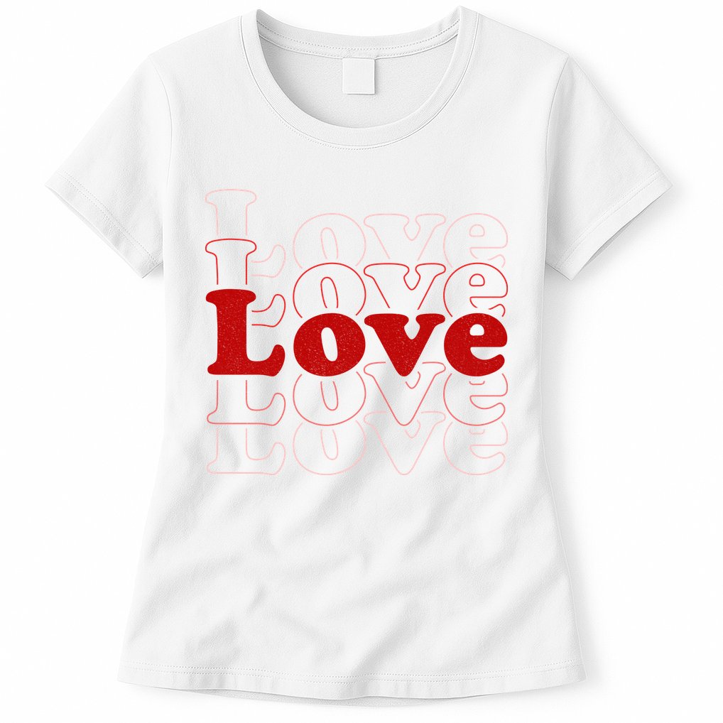 Love Retro Cute Gift Womens T-Shirt